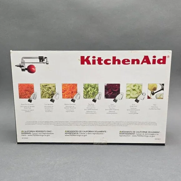 KitchenAid Spiralizer Plus Attachment 7 Blades Stand Mixer KSM2APC NIB - Picture 6 of 9